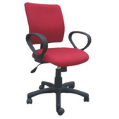 红色布面职员电脑椅