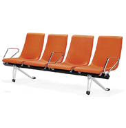 橙色不锈钢公共排椅沙发HK-S091